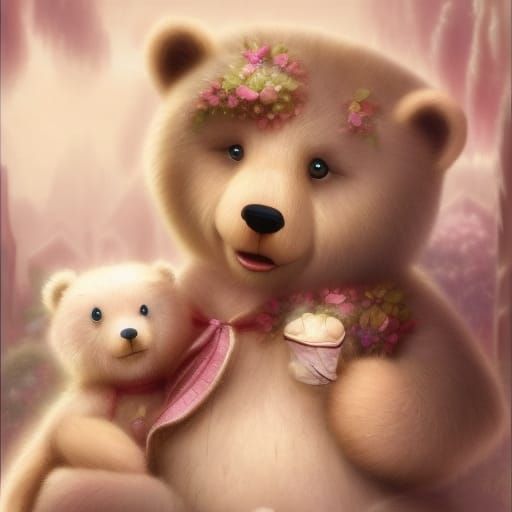 Pastel teddy bear