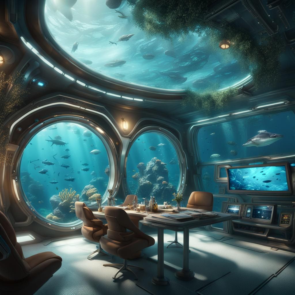 An Underwater Living Room Scene - AI Generated Artwork - NightCafe Creator