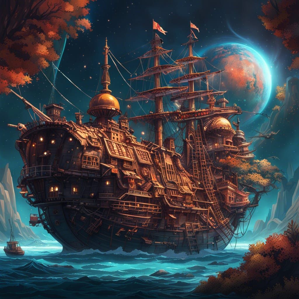 Landing on an alien planet  by @Hintero