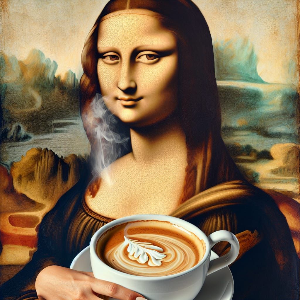 Redo The Painting Called The Mona Lisa But Make Her Embrace A Delicious redo-the-painting-called-the-mona-lisa-but-make-her-embrace-a-delicious