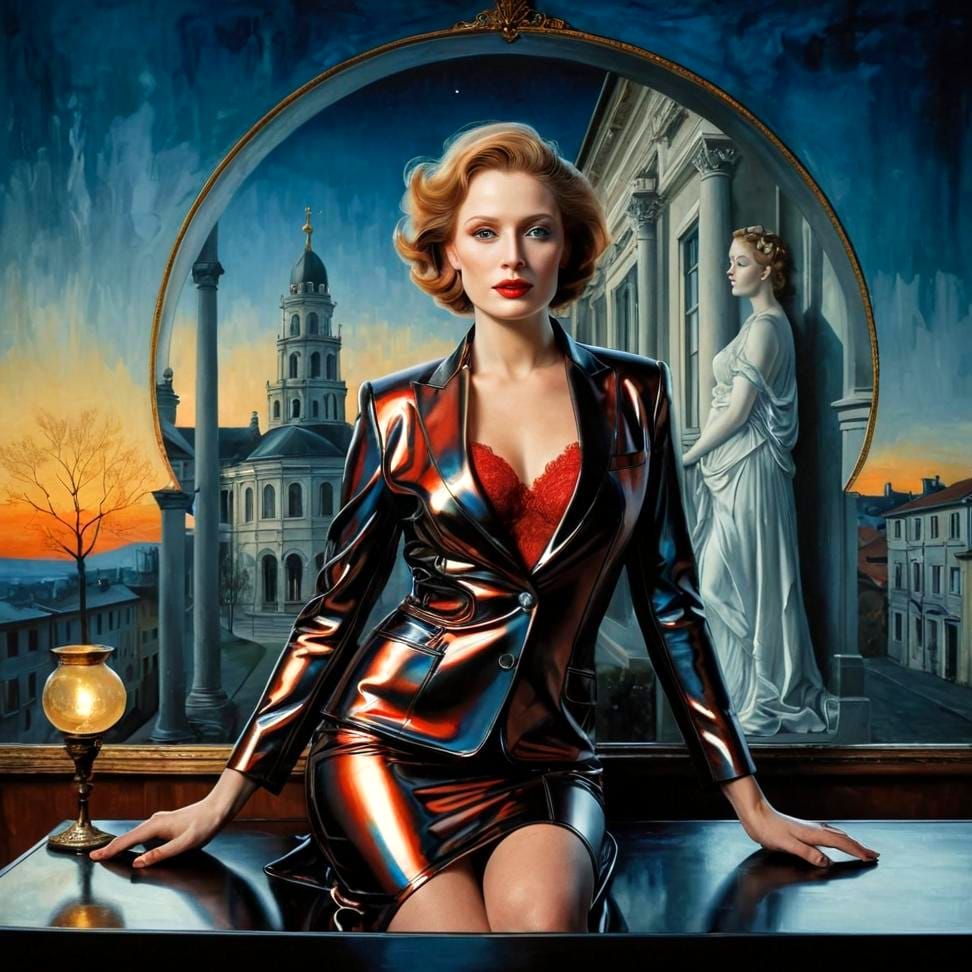 Dazzling Lady in Extravagant Haute Couture