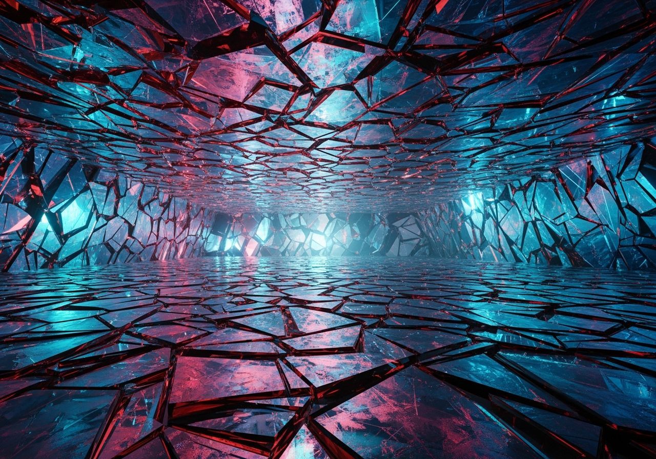 Crystal kaleidoscopic seascape  by @Onion3D