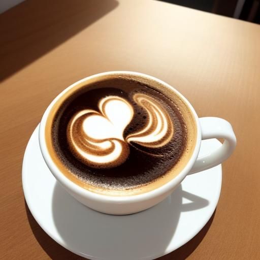 Beautiful Coffee Cup with Smiling Foam Face