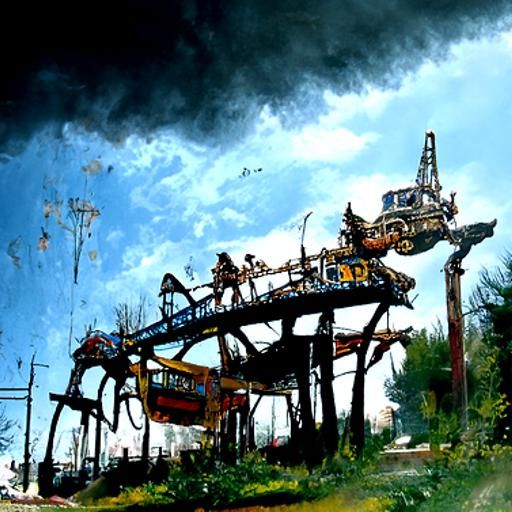 Post apocalyptic amusement park