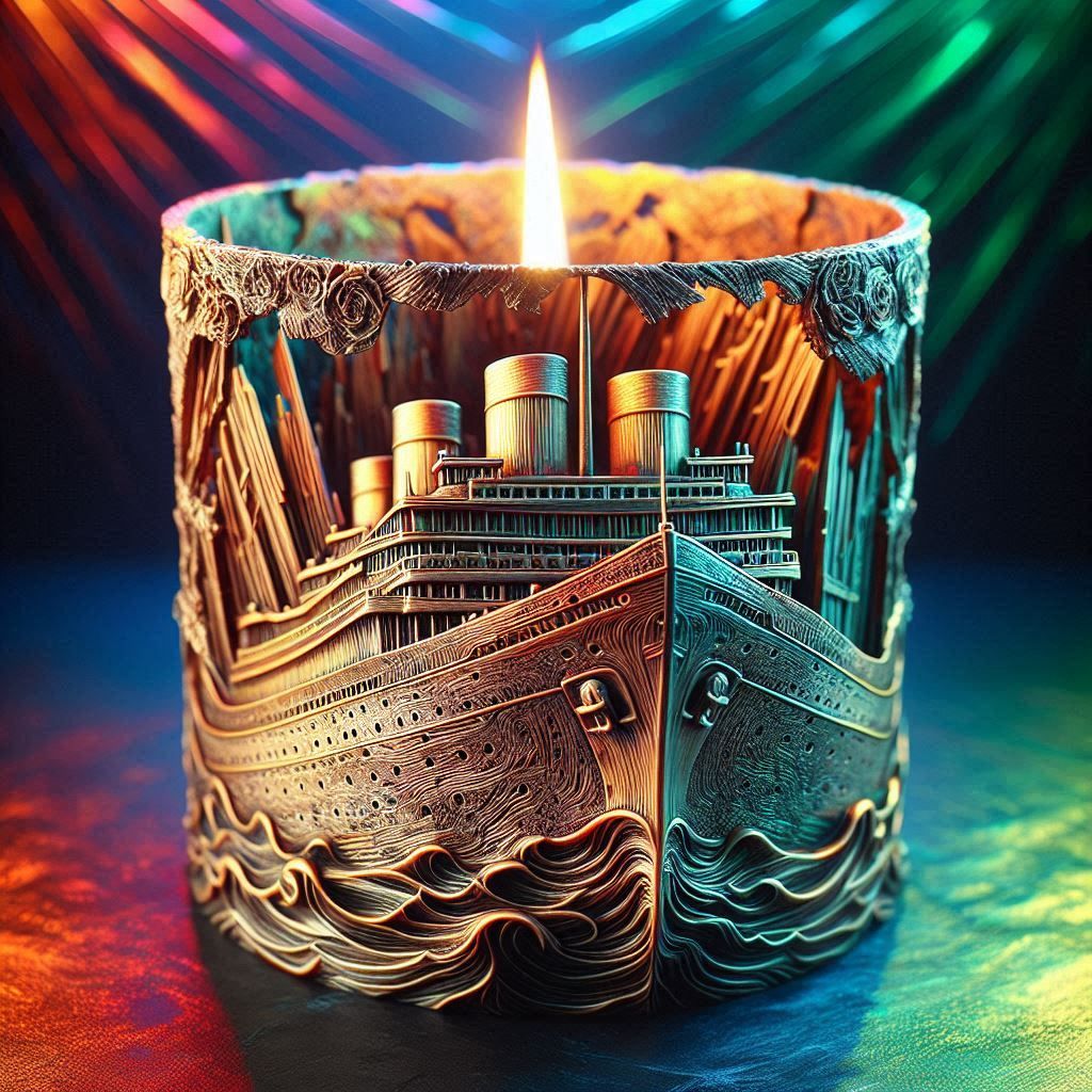Hand Crafter Candle Titanic