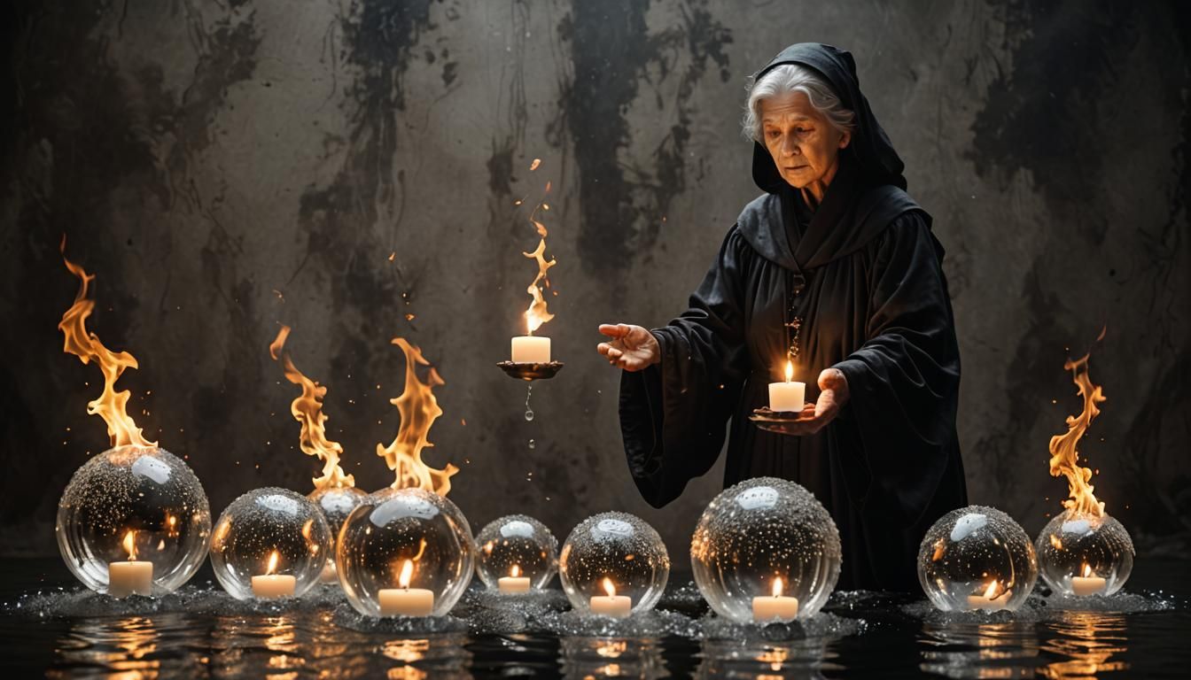 the powers of fire and water  by @Inez Ponce De Leon