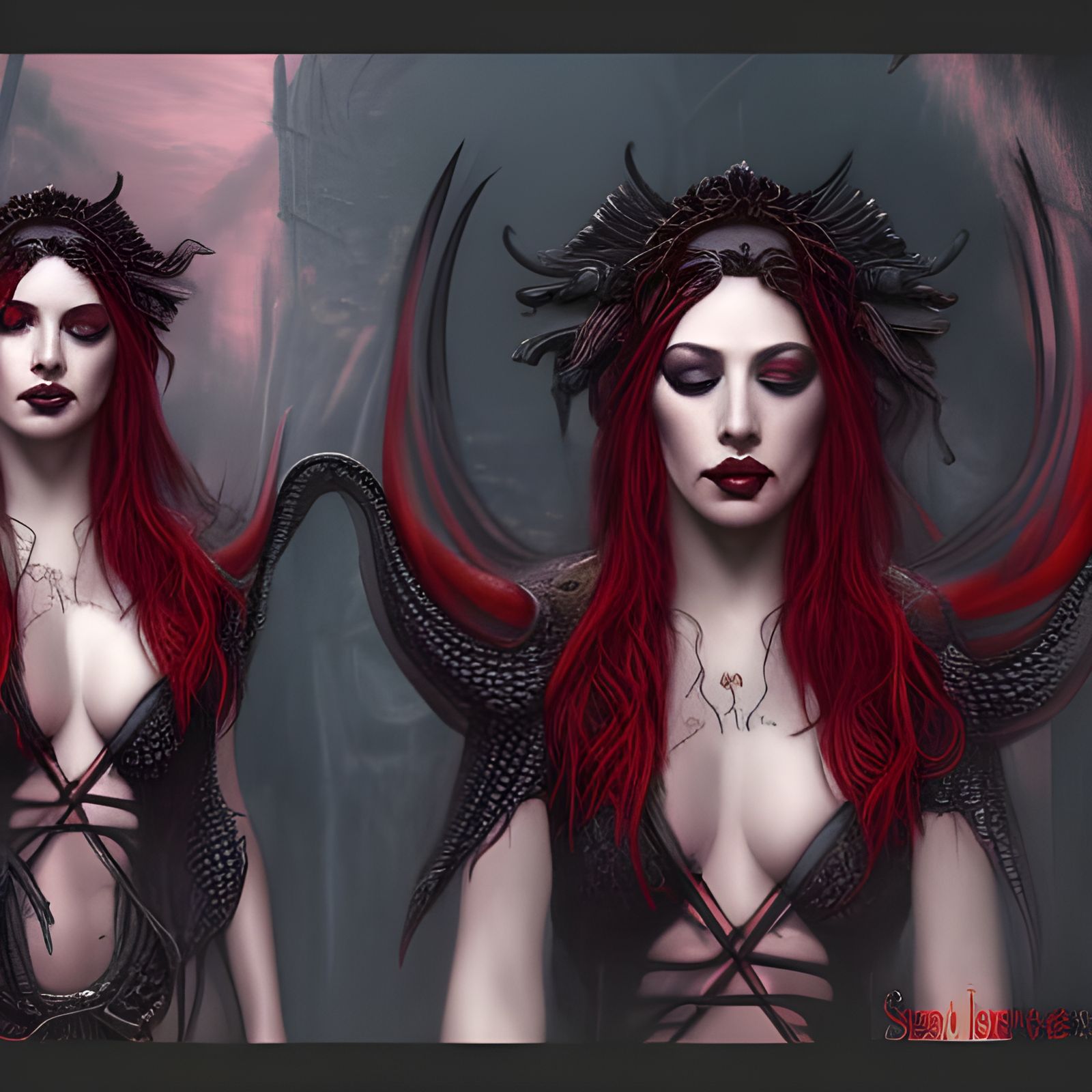 scarlet johanson goth metal witch dark