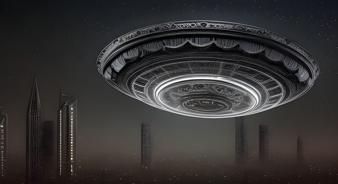 Oldschool UFO over the city  by @loodupyydja
