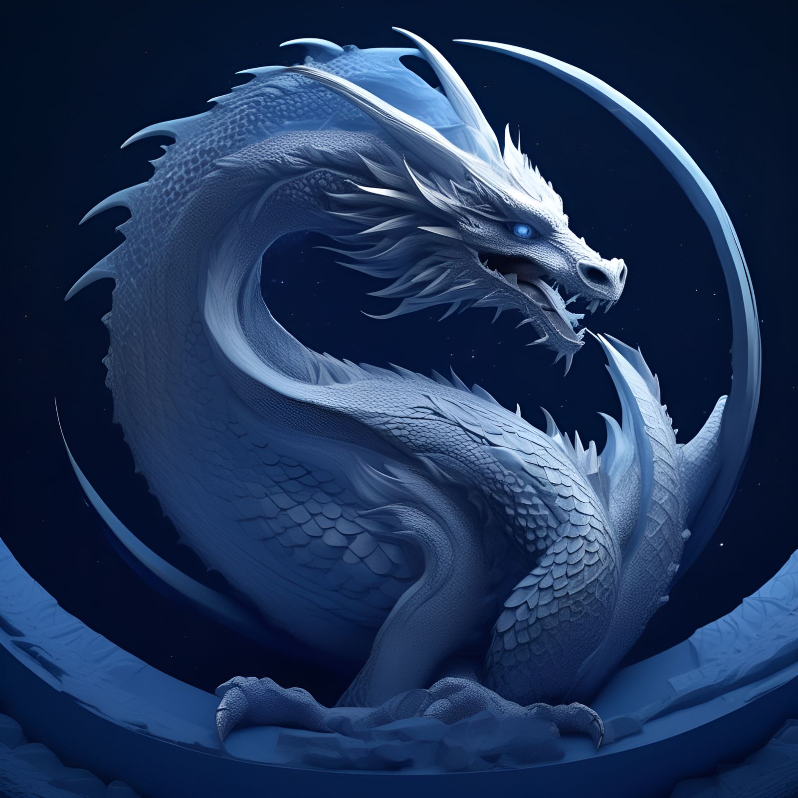 Moon Dragon 🌖  by @Arnosseo