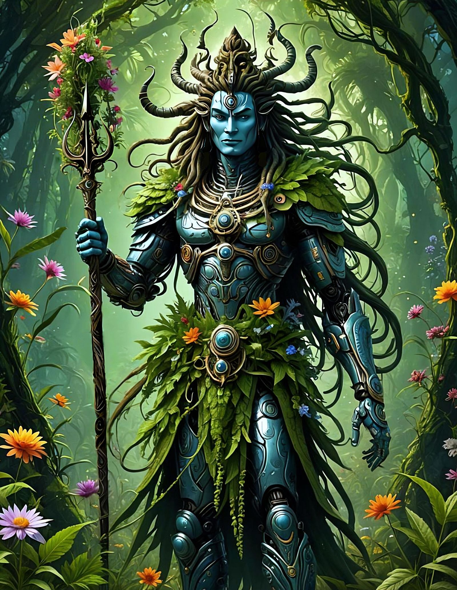 Mythical Biopunk Lord Shiva