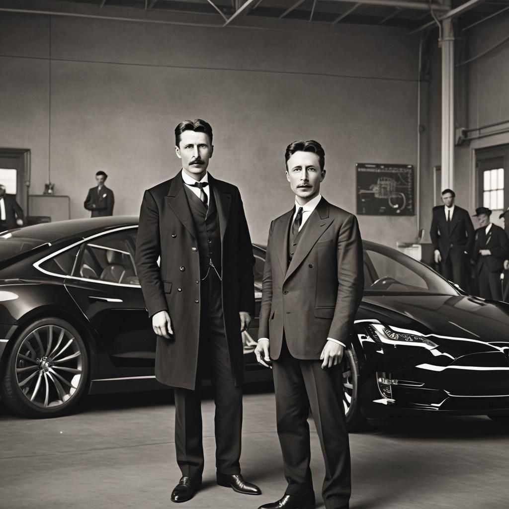 Stupid photo: Nikola Tesla at the presentation of the new Te...