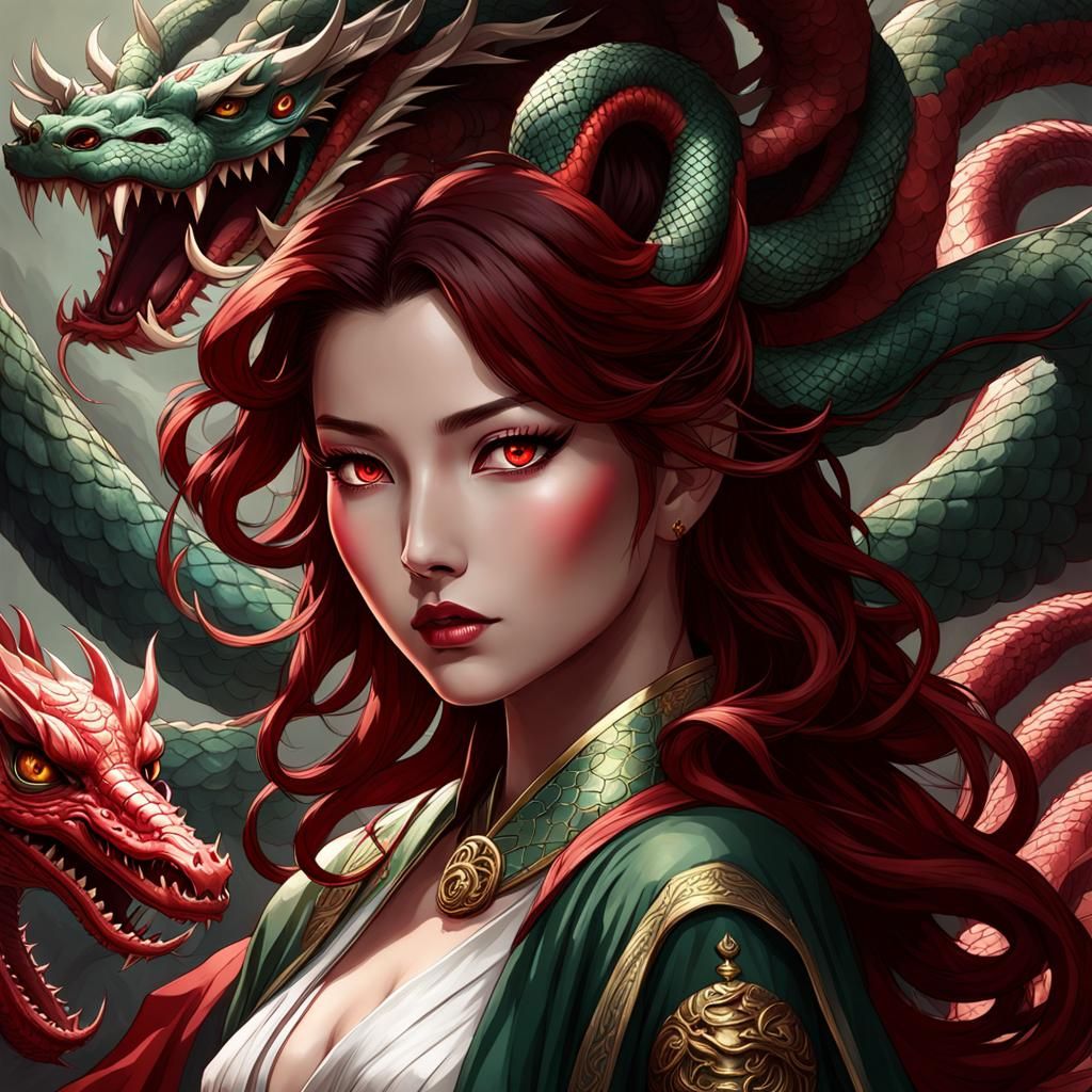 Chinese Medusa - AI Generated Artwork - NightCafe Creator