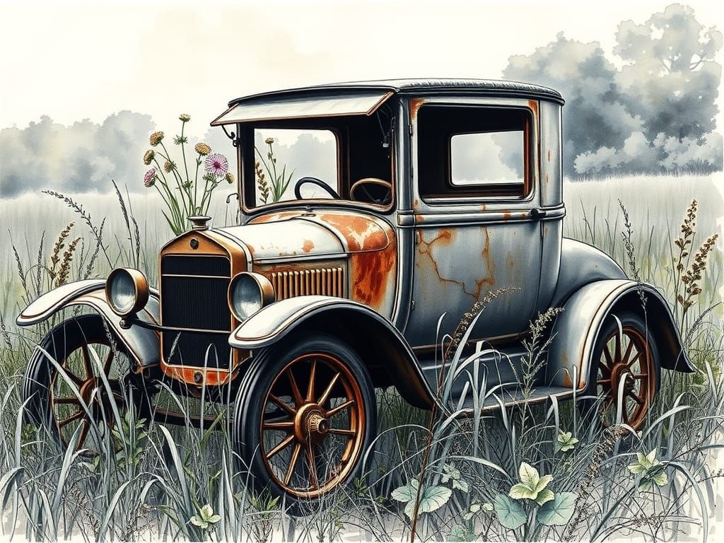 The Old Flivver  by @Benj