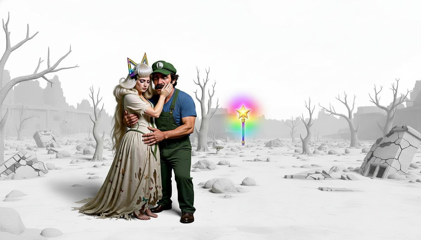 Luigi and his pregnant wife Lady Timpani as the last survivo...