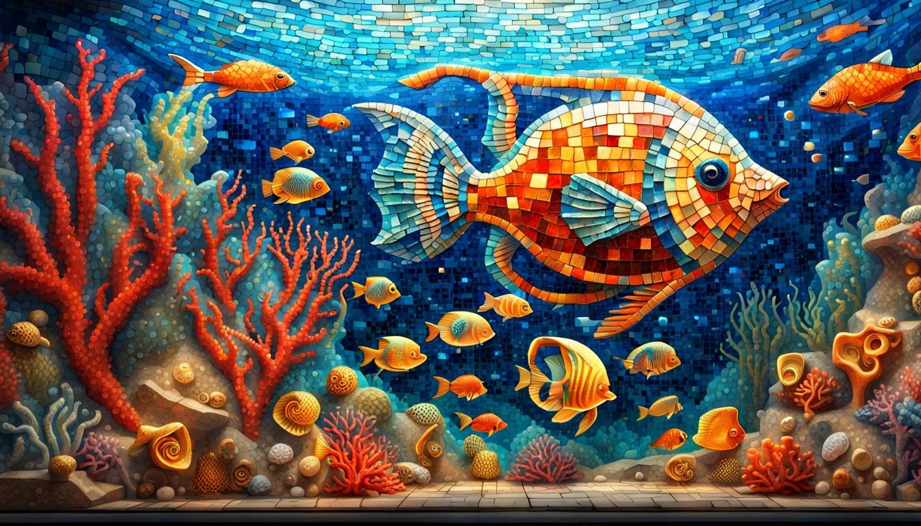 Mosaic Underwater Life