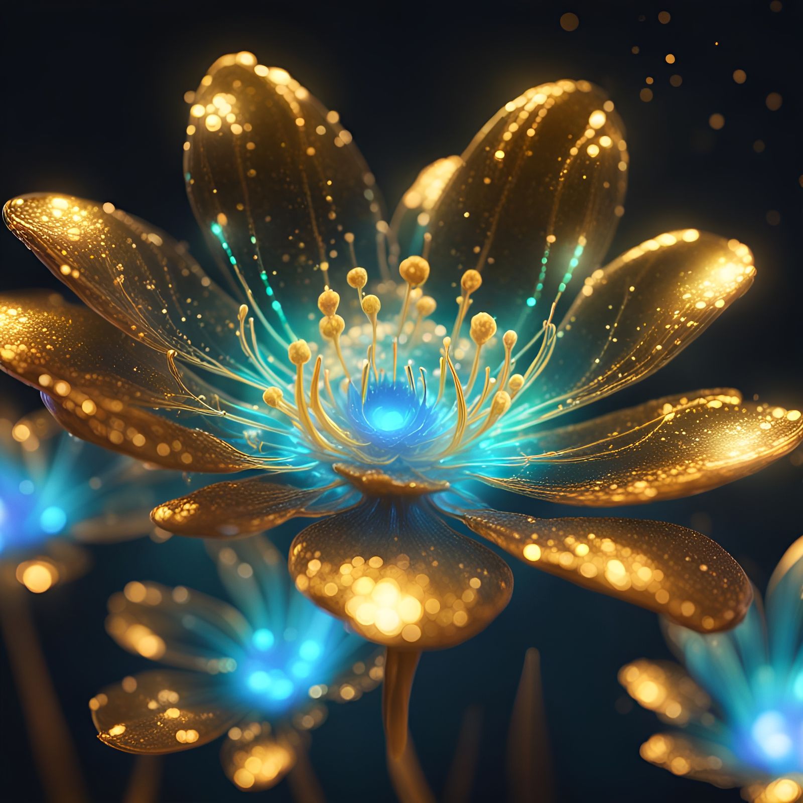Golden Flower of Eternal Life  by @Ria Hagane