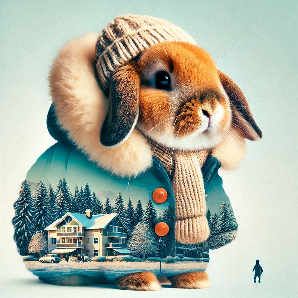 double exposure beautiful fantasy DALL-E 3 portrait landscap...