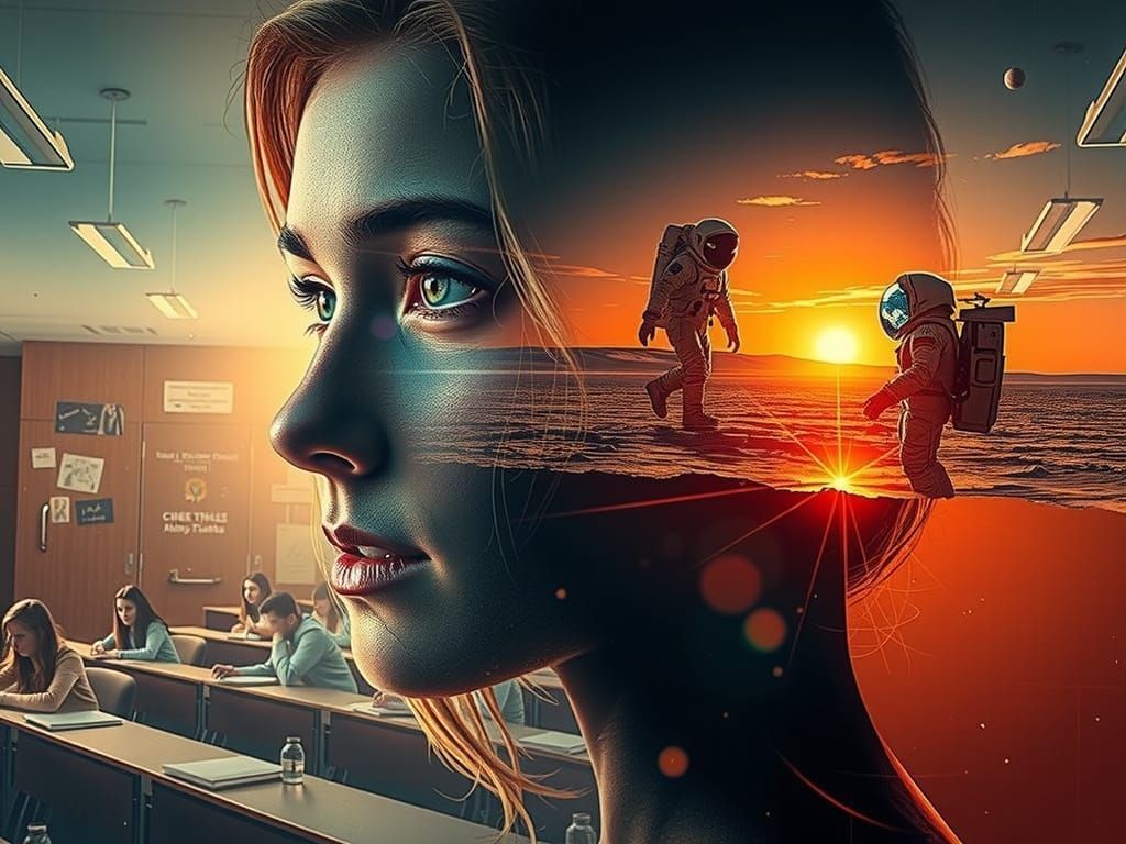 Daydreaming in Class ~ I'd Rather Be Exploring  by @Dryheat