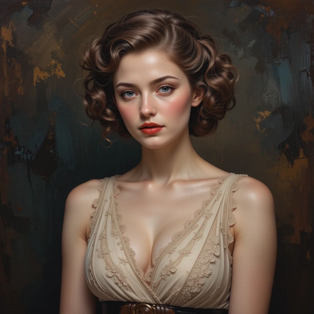 1950's Oil Painting Portrait