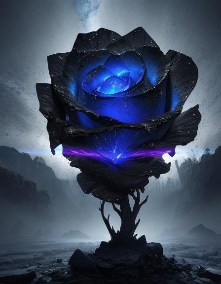 Coal Rose - DreamShaper v8 - AI Generated Artwork - NightCafe Creator