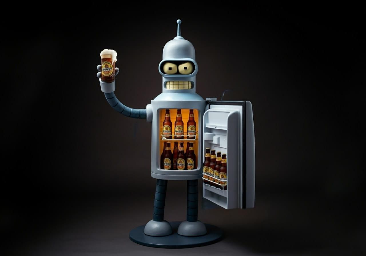 Bender life size novelty character beer fridge 2.0