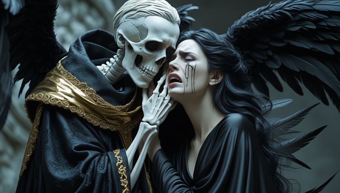 Death surrounds me, singing to me softly