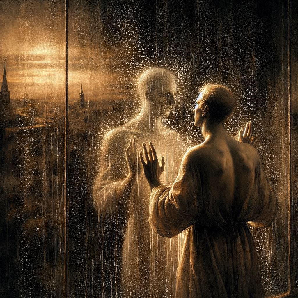 Behind the glass, I watch the world, A silent dance, unfurled, unhurled. The screen reflects with vacant gaze, A mirror ...