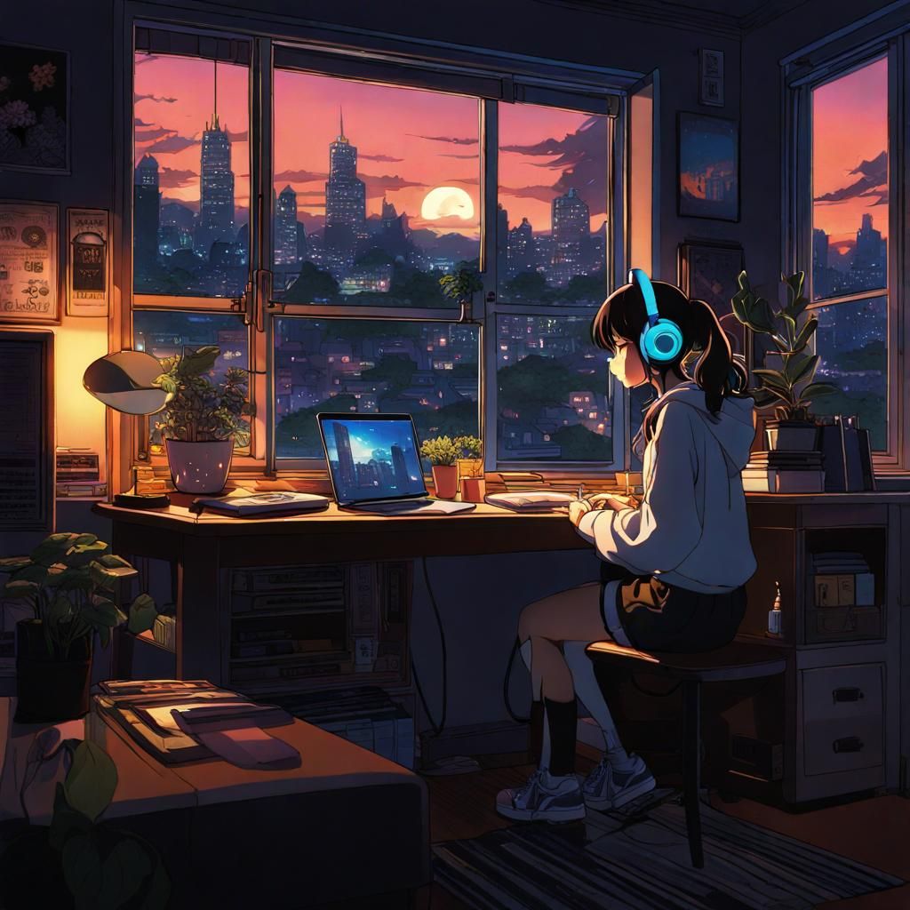 LoFi HH Girl - AI Generated Artwork - NightCafe Creator