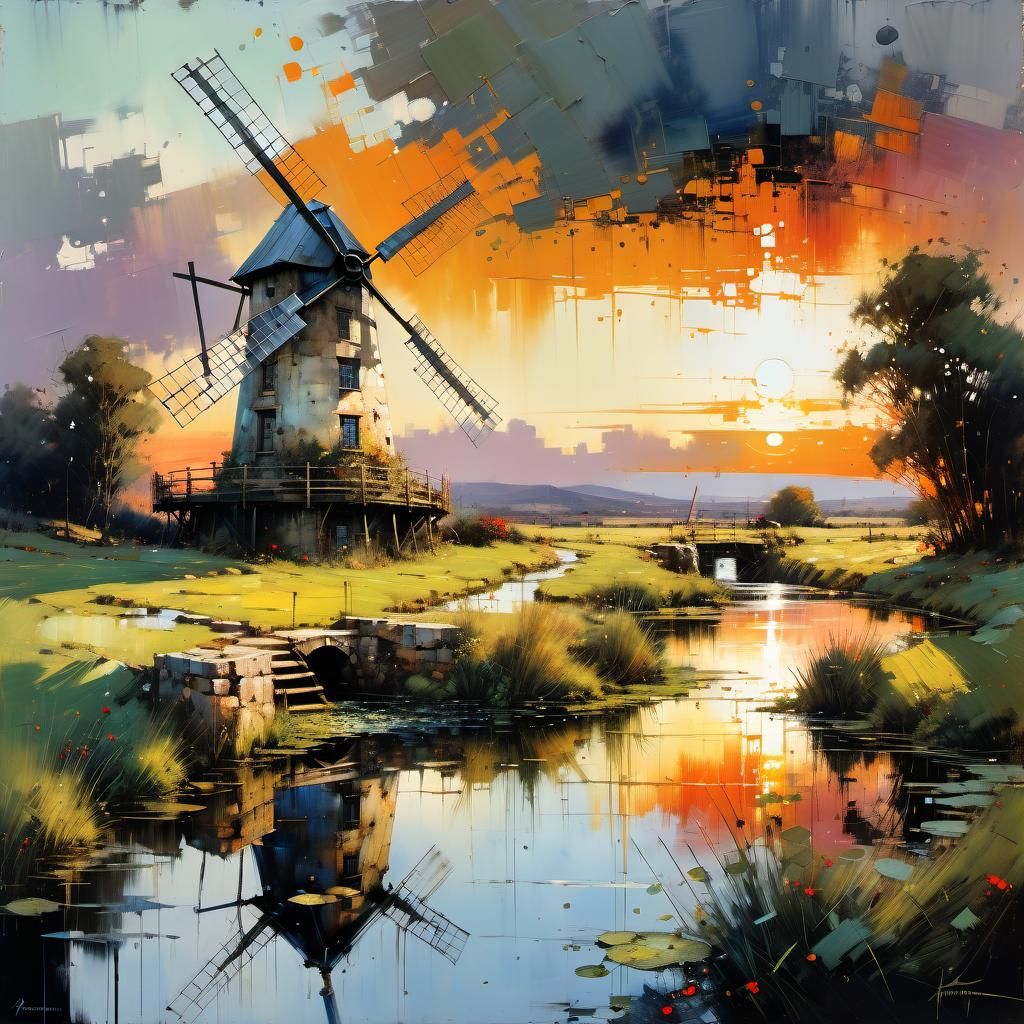 Stone windmill  by @Superbear