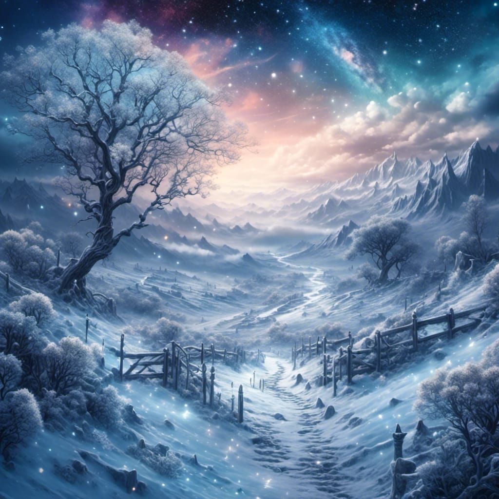 Winter fantasy scenery