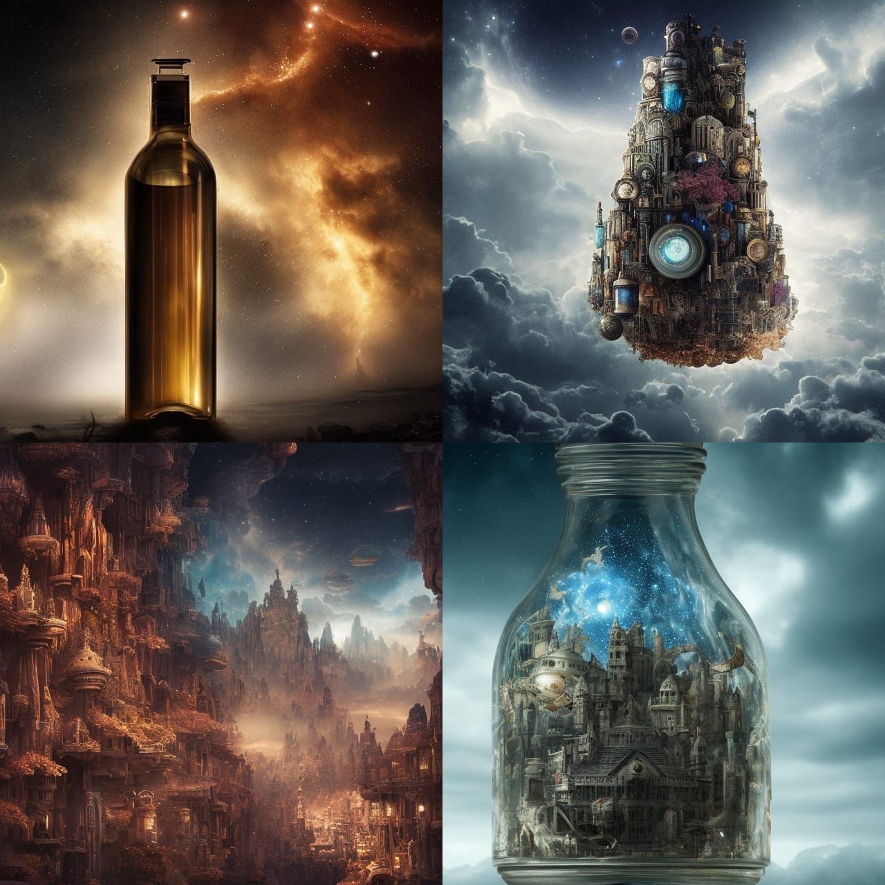 Universe in a bottle Epic cinematic brilliant stunning intri...