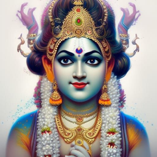 Lord Krishna - AI Generated Artwork - NightCafe Creator