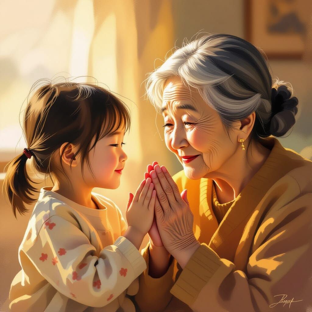 Loving Daughter Shares Heartfelt Moment With Wrinkled Mother