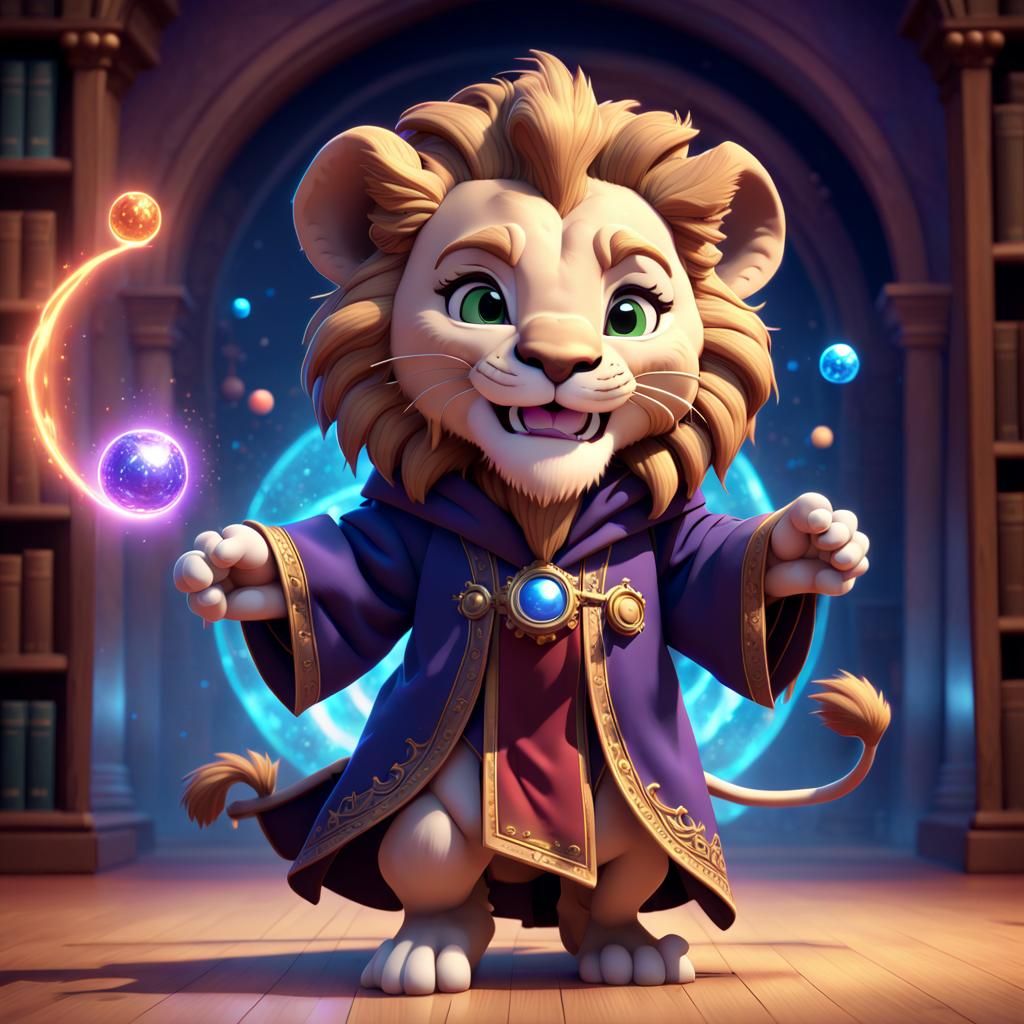 Lion Magic - AI Generated Artwork - NightCafe Creator