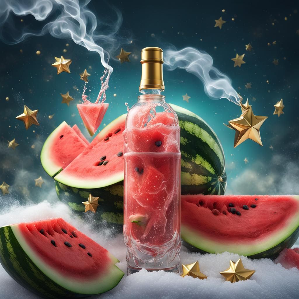 Watermelon, snow, thunder, boat, stars, bottle, Glass, smoke...