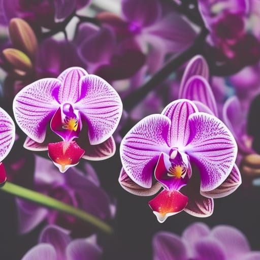 Beautiful orchids - AI Generated Artwork - NightCafe Creator