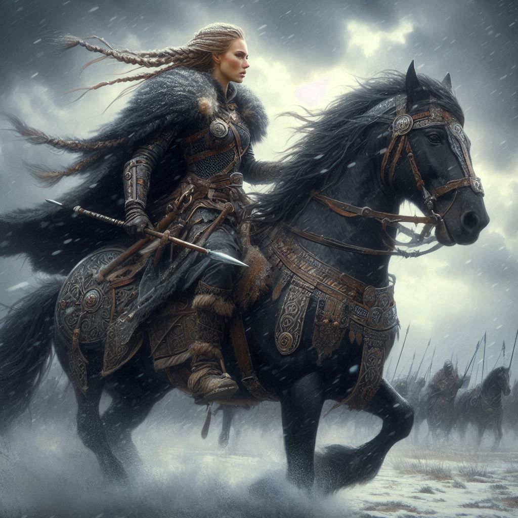 Riding into a battle