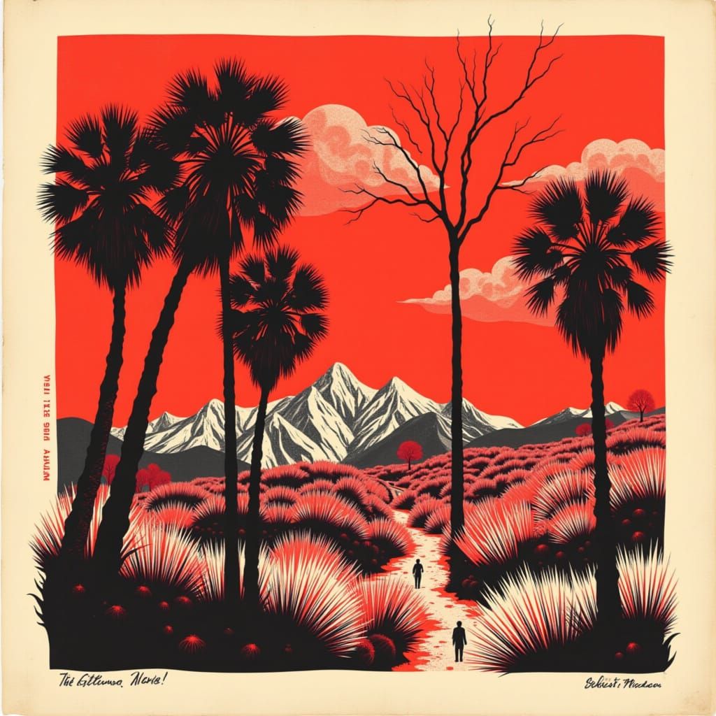 <lora:Red planet:1.0> Palm trees