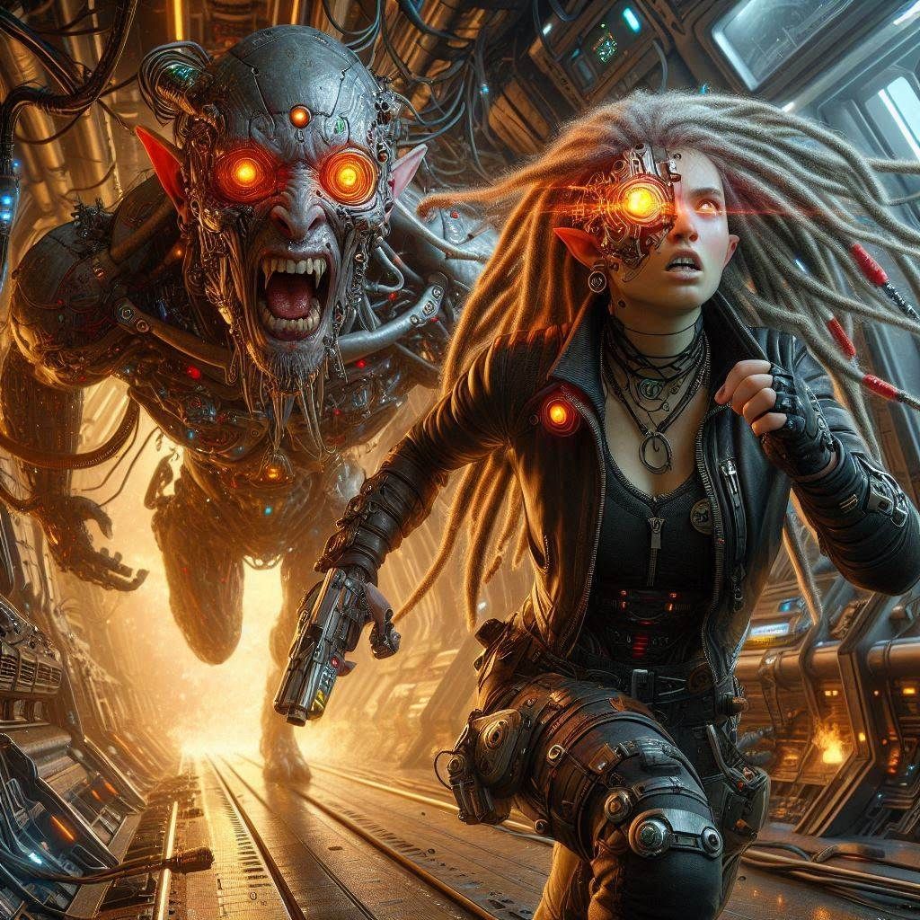 Elf cyborg and robot 2