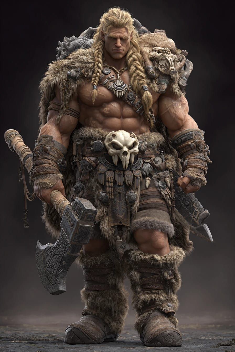3D Barbarian Midjourney