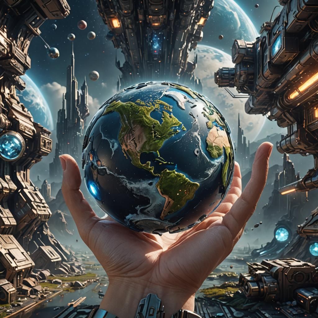 the earth in the hand    by @bedisi yseven