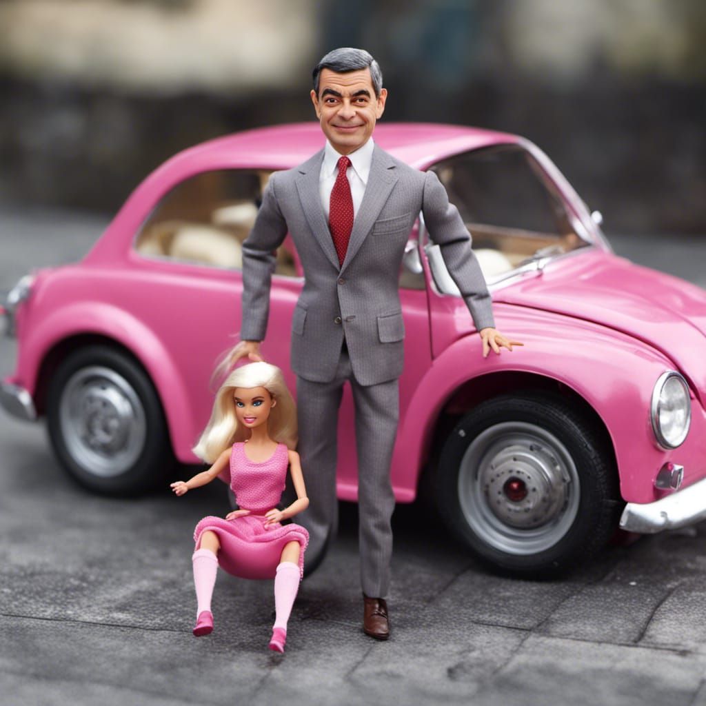 Barbie + Mr. Bean, as one person. Is this domestic violence?...