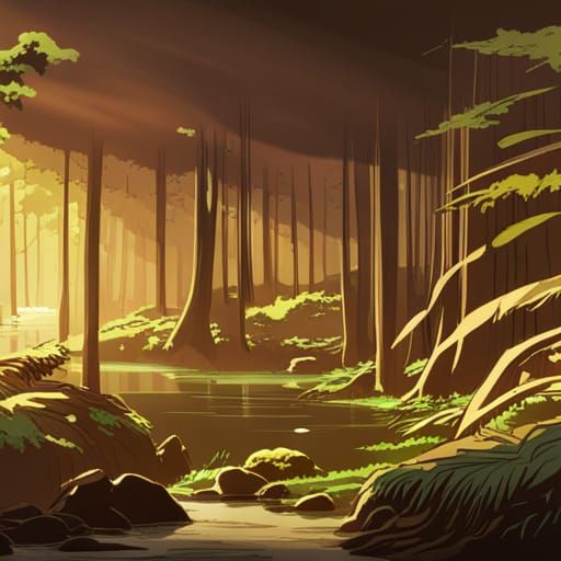A beautiful forest scene