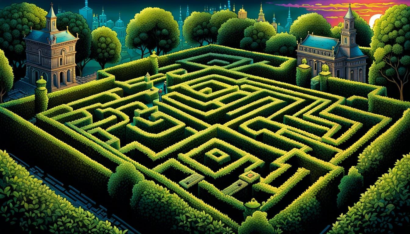Elizabethan Maze Labyrinth  by @Chaos_Theory
