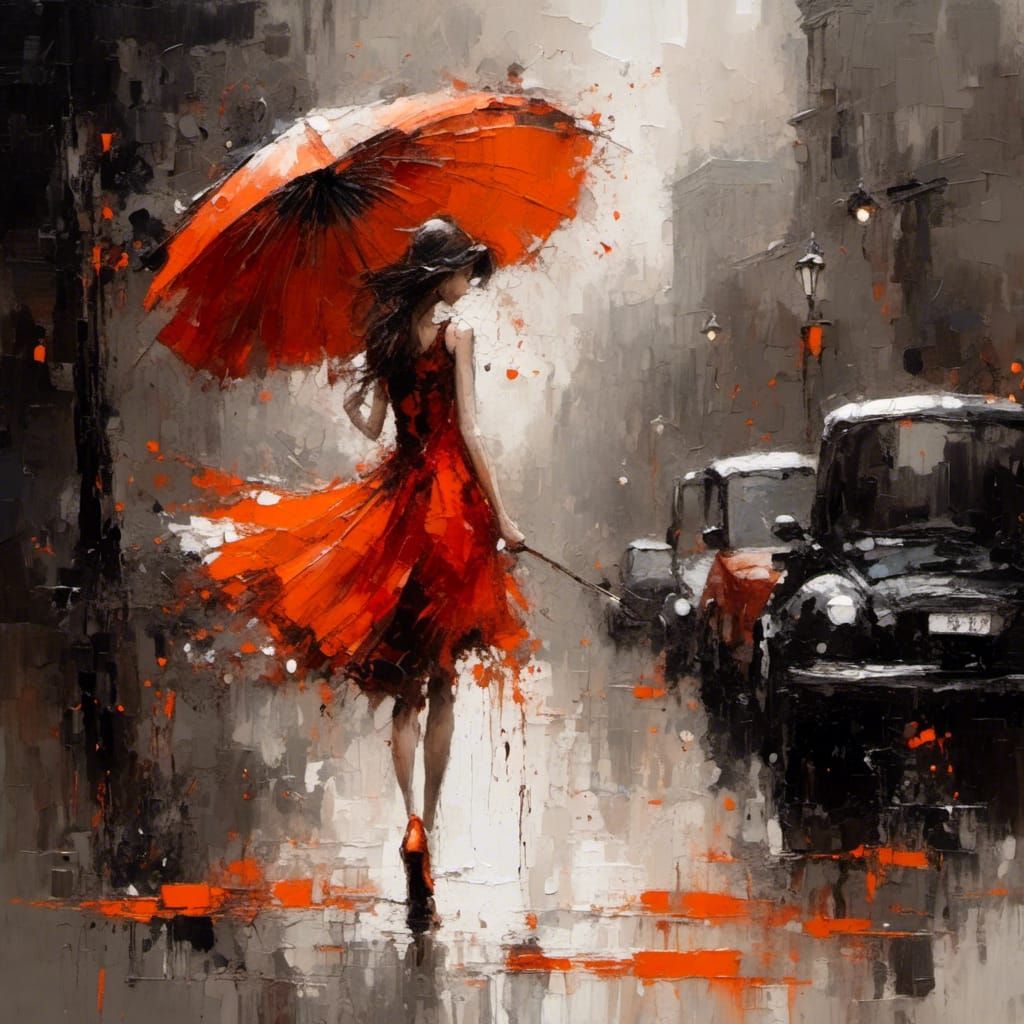 Lady in red  by @Mooncraftnartsrose