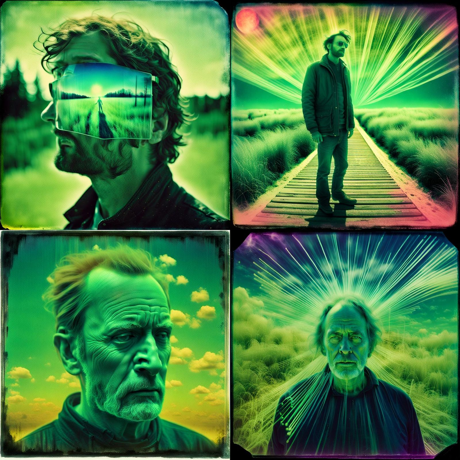 Solargraphy hi-fi 3D holoportrait of a schizophrenic on fade...