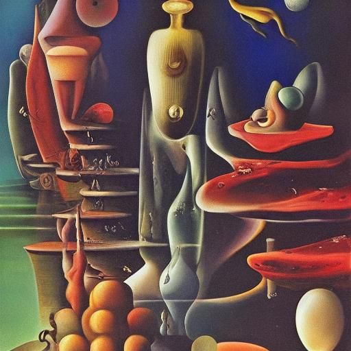 Ballet Dancers Expressing Love in Surreal Style