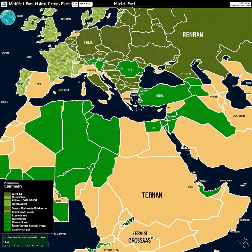 Computerized map of the middle east - AI Generated Artwork - NightCafe ...