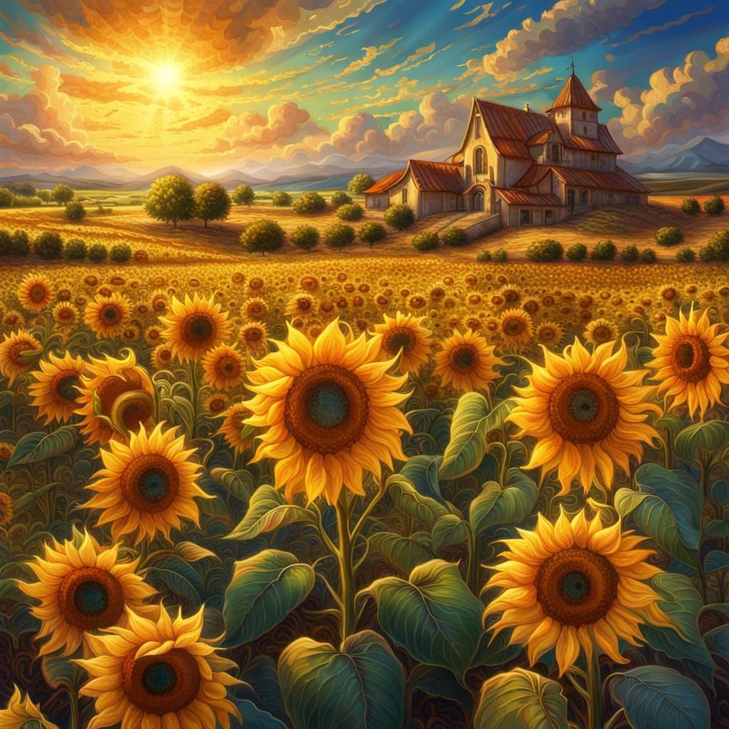 Sunflowers - AI Generated Artwork - NightCafe Creator