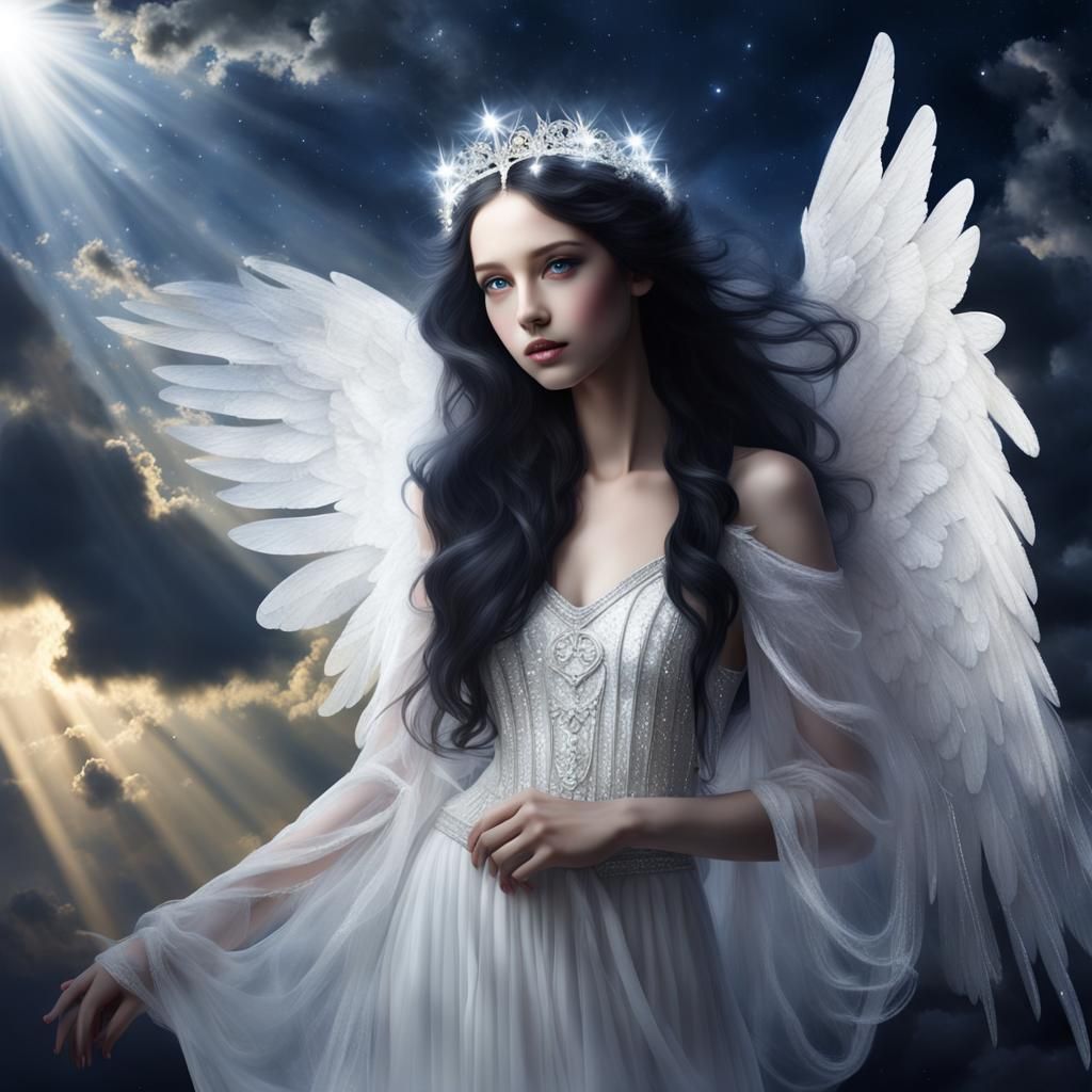 Dark Fairy Angel in Divine Light